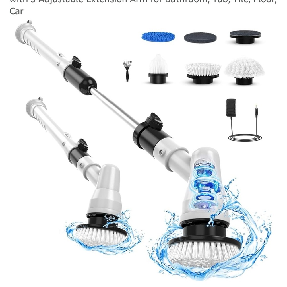 Cordless Power Scrubber with Extendable Handle